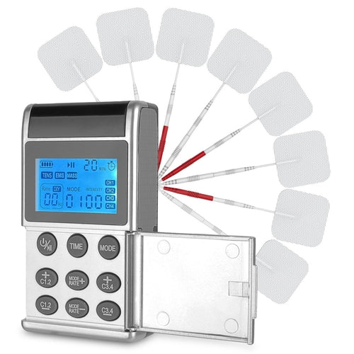 1Pc 4 Channel TENS Unit Muscle Stimulator Rechargeable Digital TENS