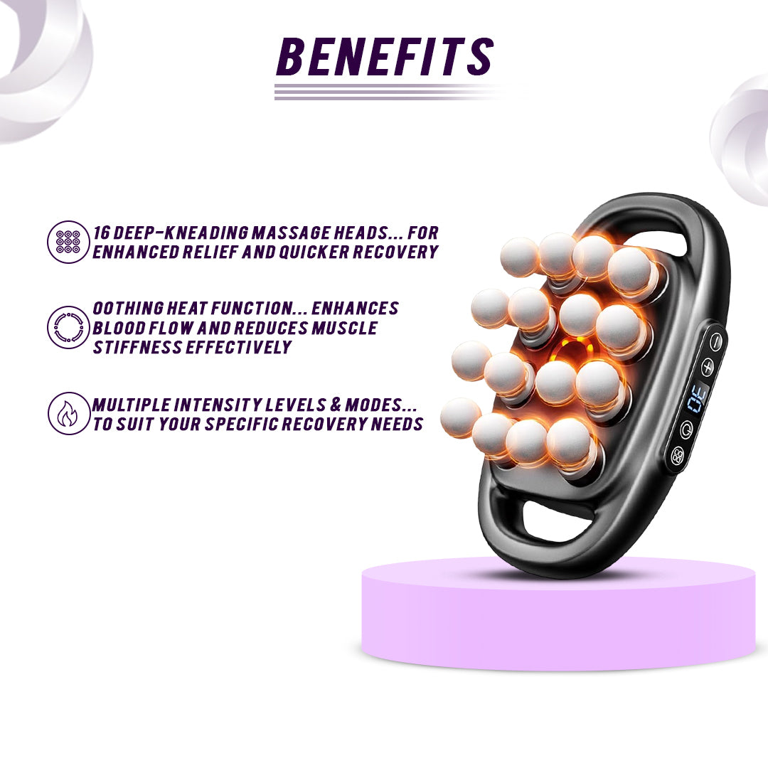 16-Head Muscle Massage Gun Deep Tissue Percussion Massager for Muscle